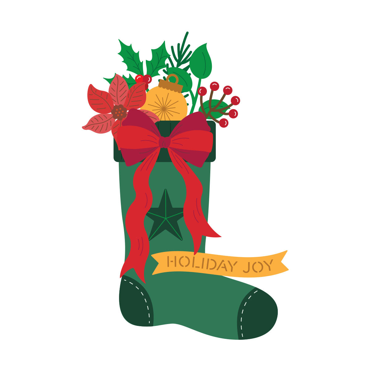 Spellbinders Old-Fashioned Christmas Stocking Etched Dies with Simple Stories
