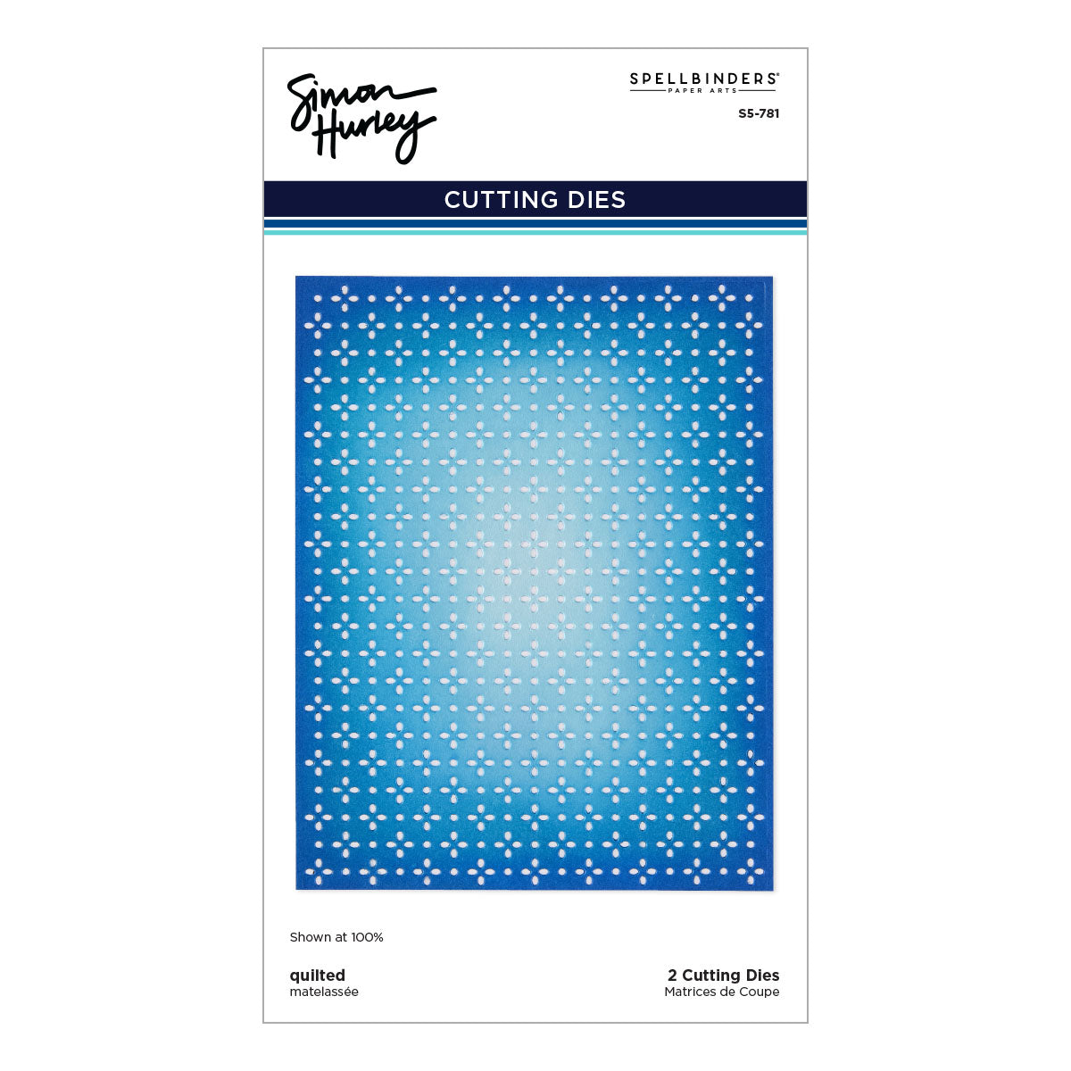 Spellbinders Quilted Etched Dies by Simon Hurley