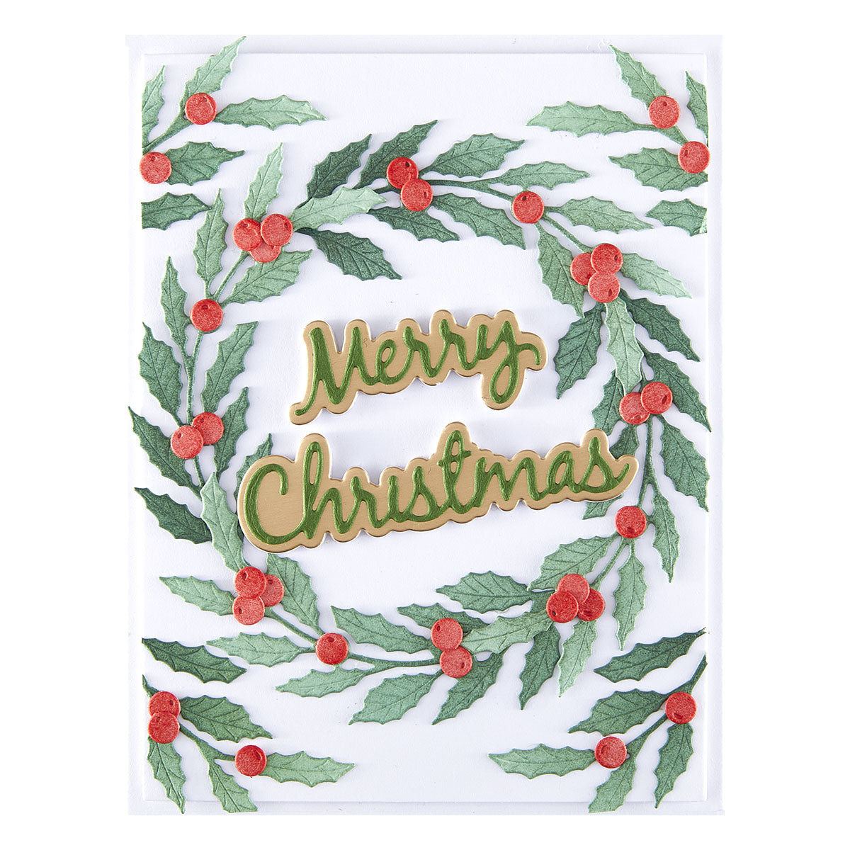 Spellbinders Seasonal Wreath Foliage Etched Dies from the Texture & Foliage Collection by Suzanne Hue