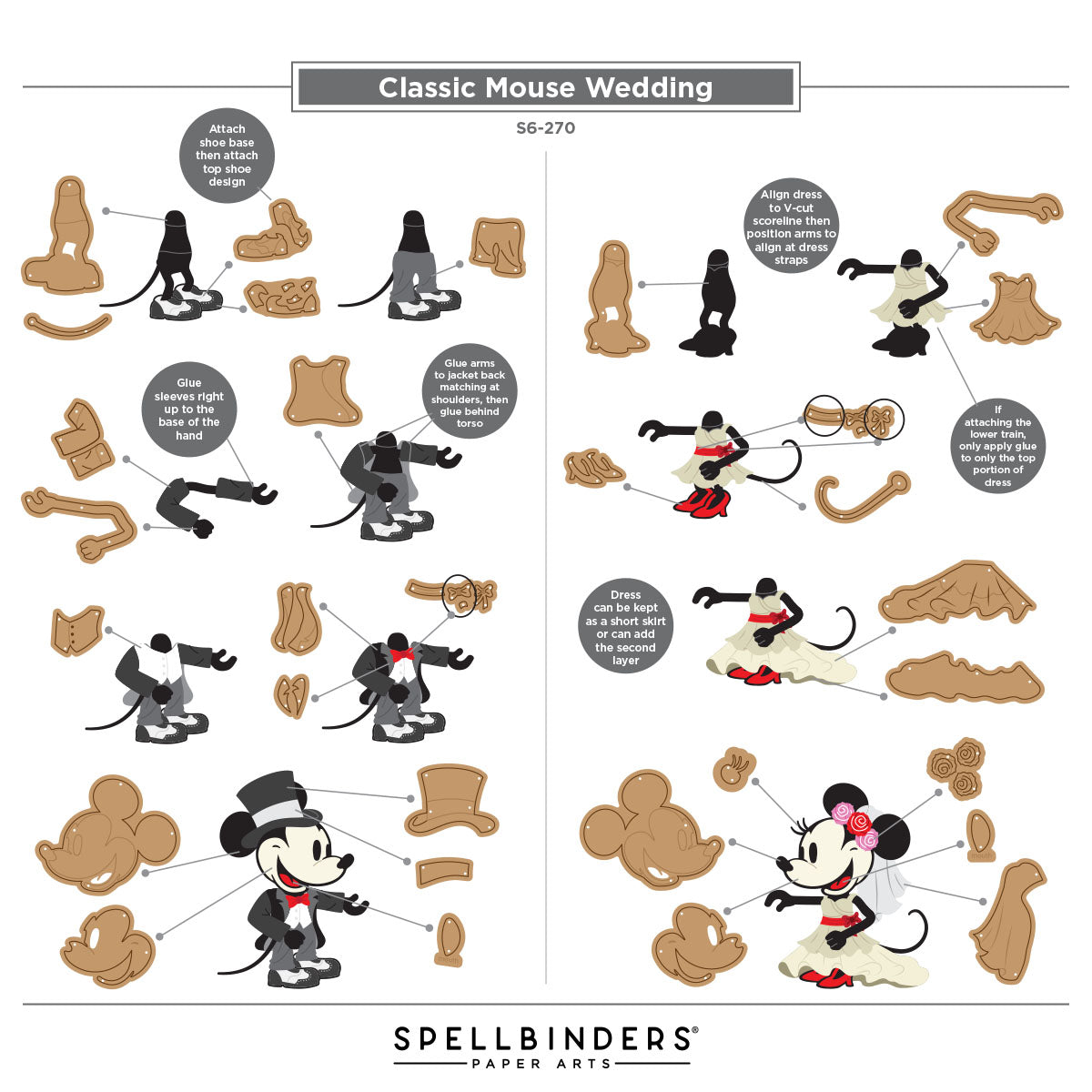 Spellbinders Classic Mouse Wedding Die Bundle