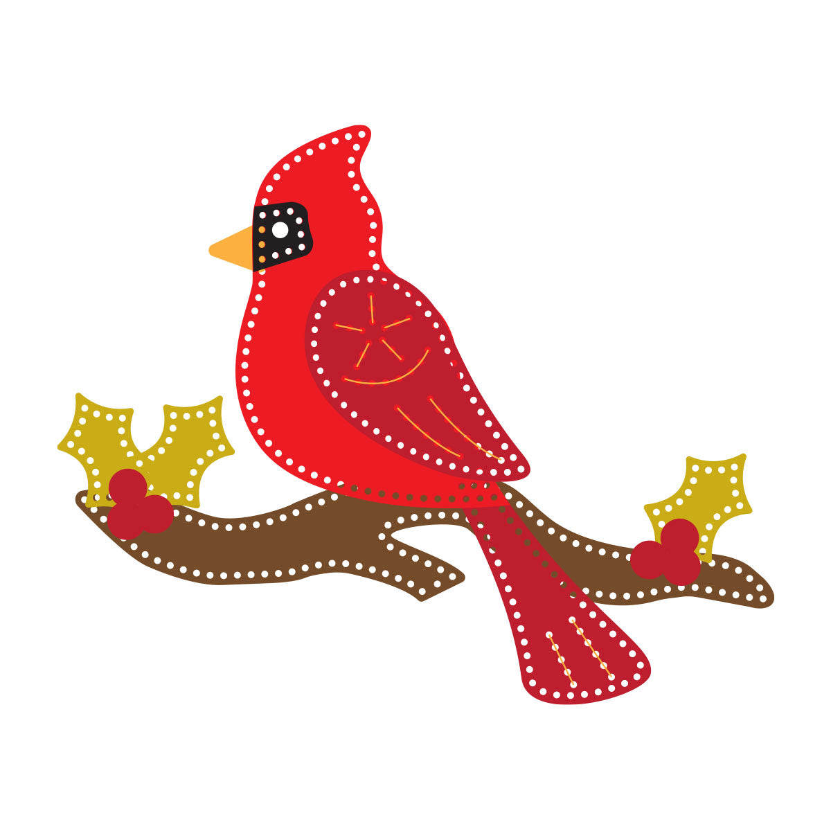 Spellbinders Felt Winter Cardinal Etched Dies by Nichol Spohr S6-274