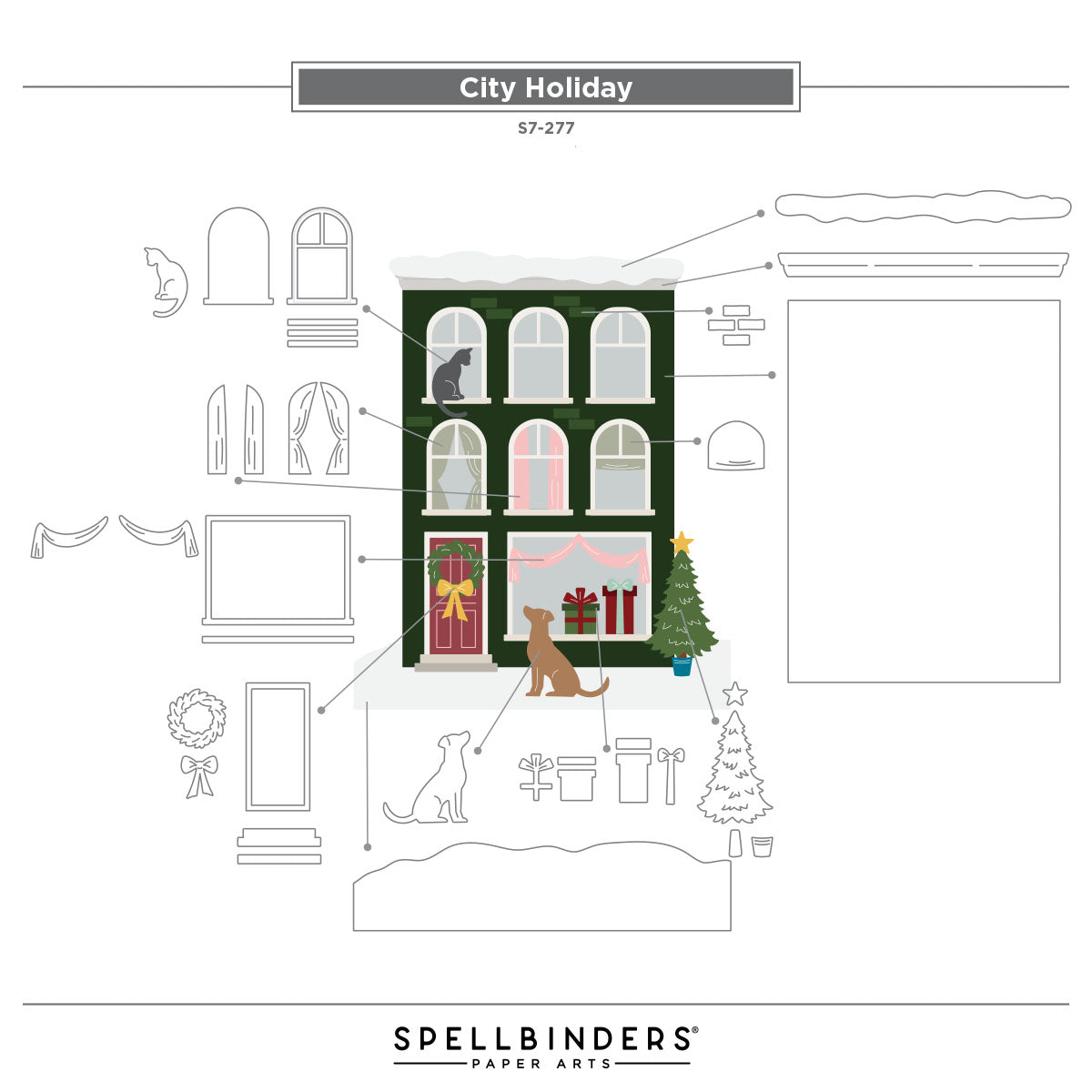 Spellbinders City Holiday Etched Dies from the City Holiday Collection by Yana Smakula