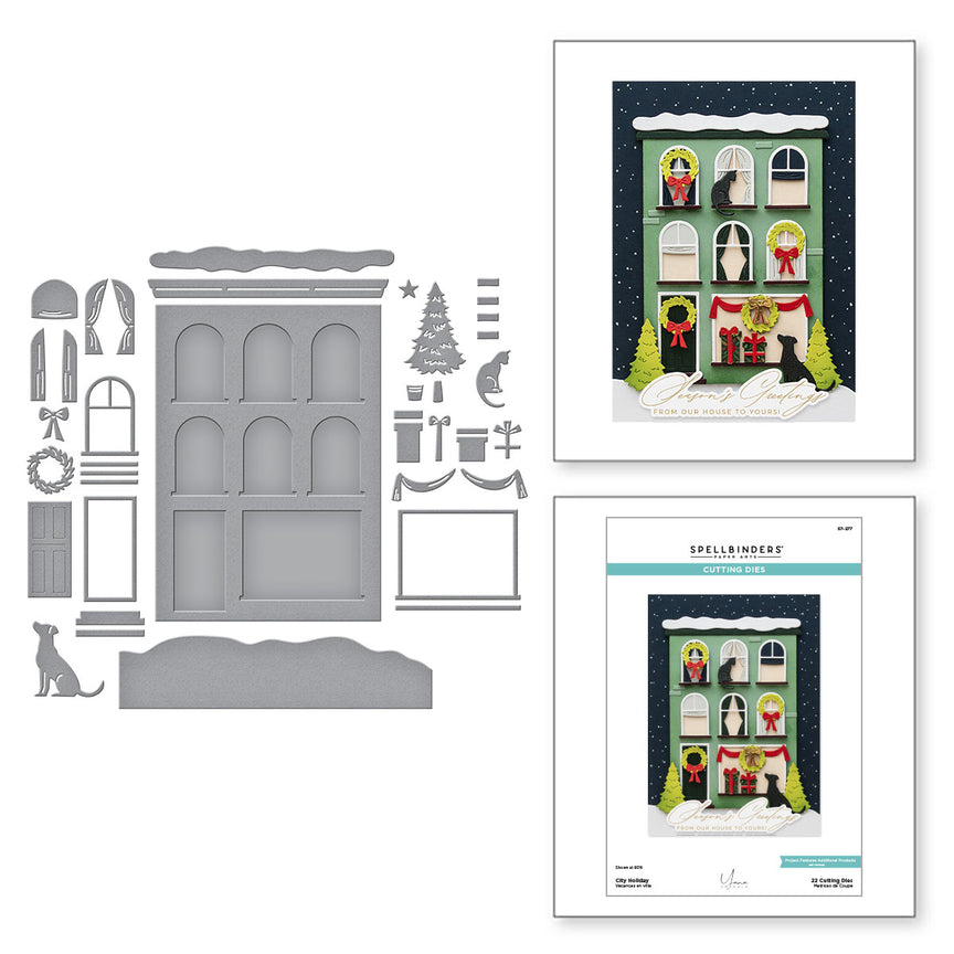 Spellbinders City Holiday Etched Dies by Yana Smakula