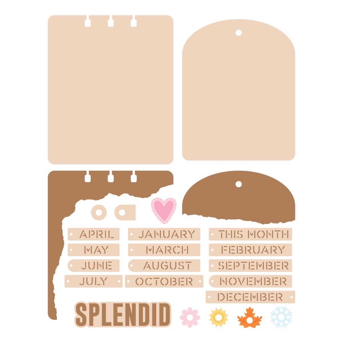 Spellbinders Torn Edges CardLab Etched Dies by Esther Glas - S7-296