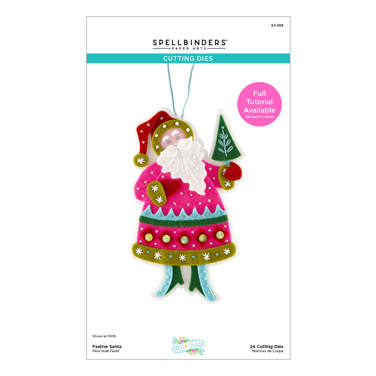 Spellbinders Festive Santa Etched Dies by Lolli & Grace