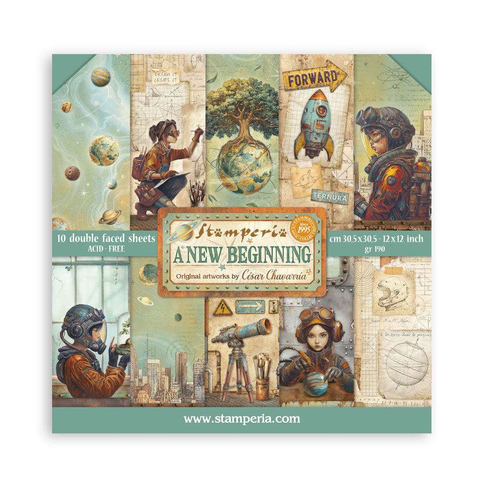 Stamperia A New Beginning 12x12 Inch Paper Pack Double Face (SBBL184)