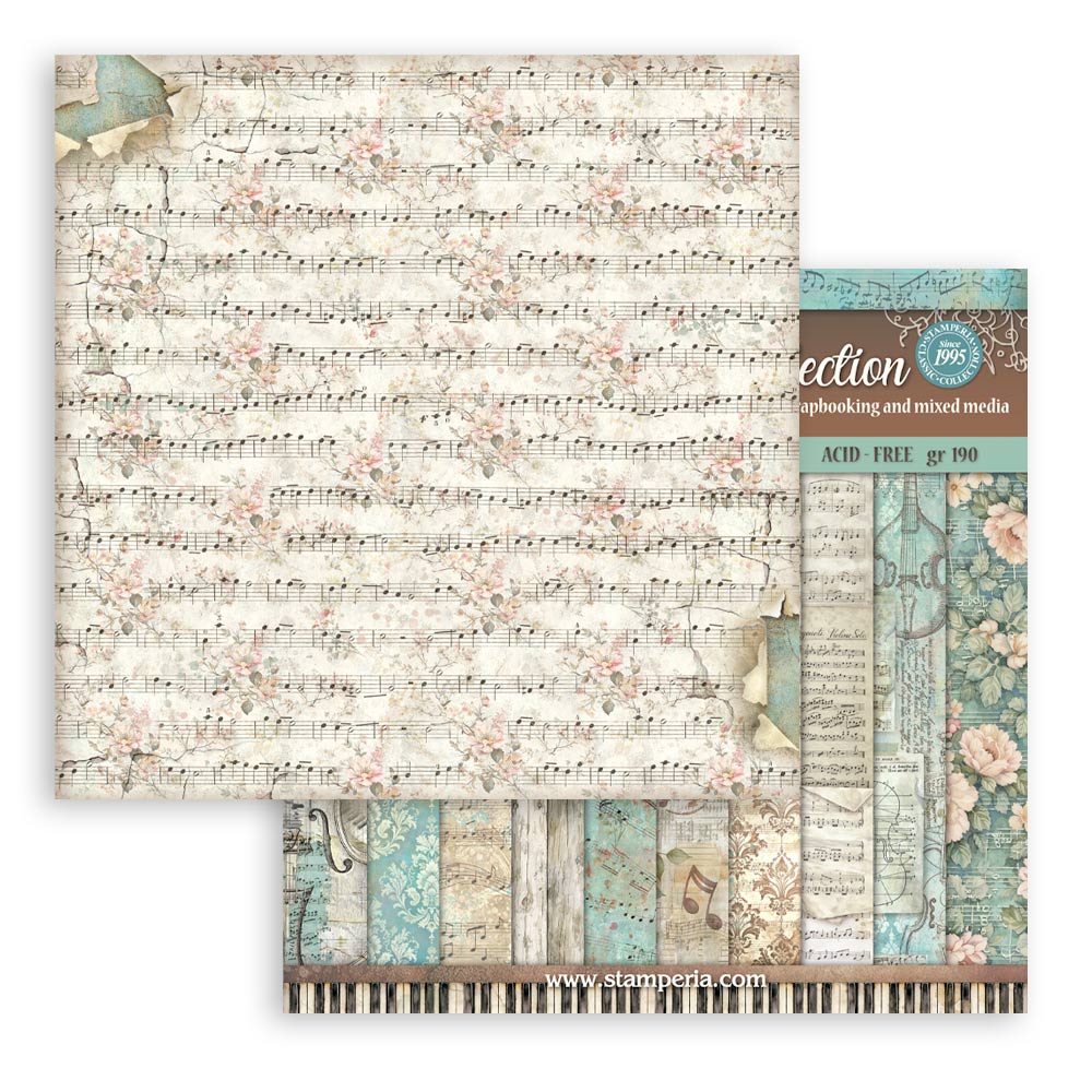 Stamperia Symphony 12x12 Inch Paper Pack Maxi Background Selection by Sara Alcobendas (SBBL189)