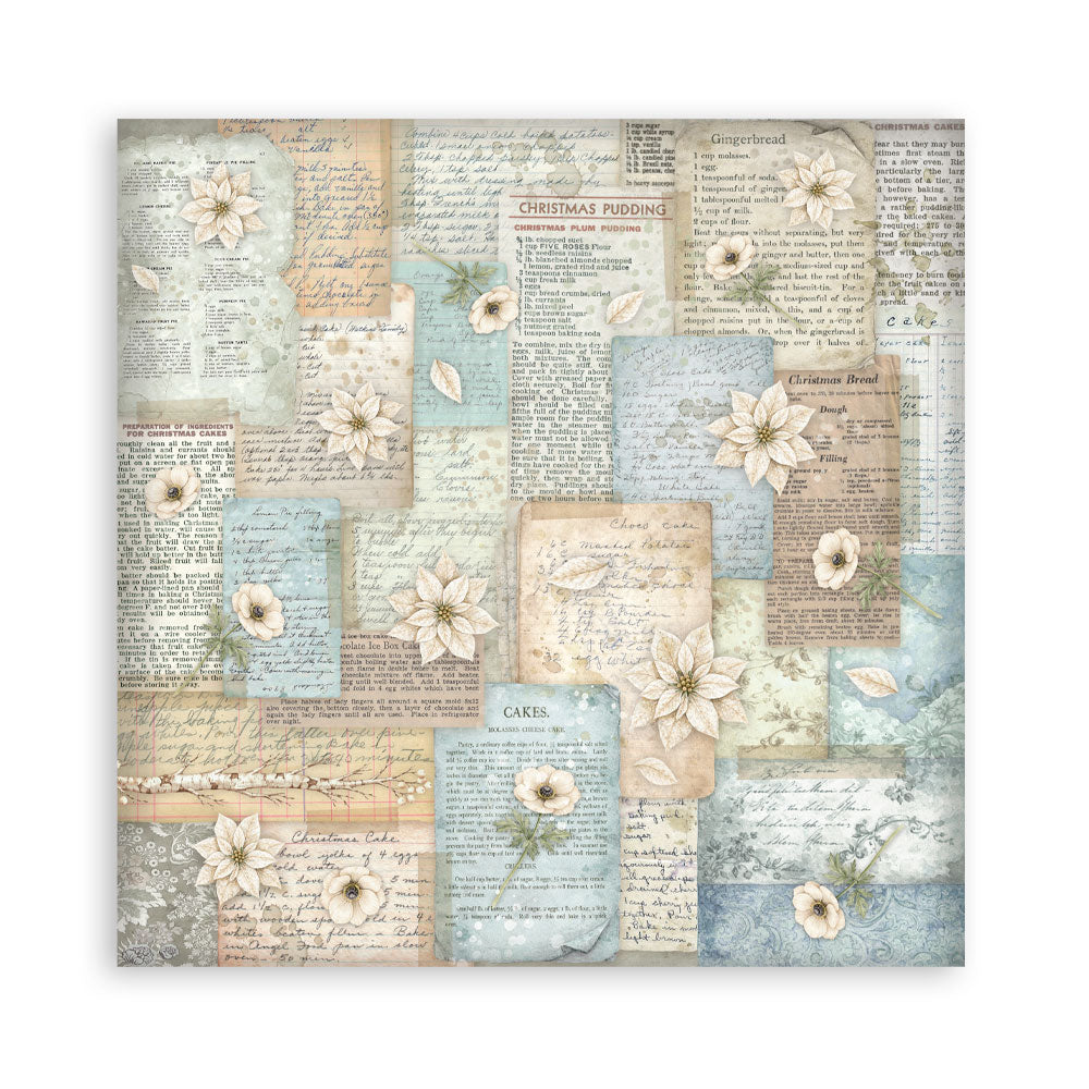 Stamperia White Christmas 12 x 12 Inch Paper Pack by Cristina Radovan - SBBL190