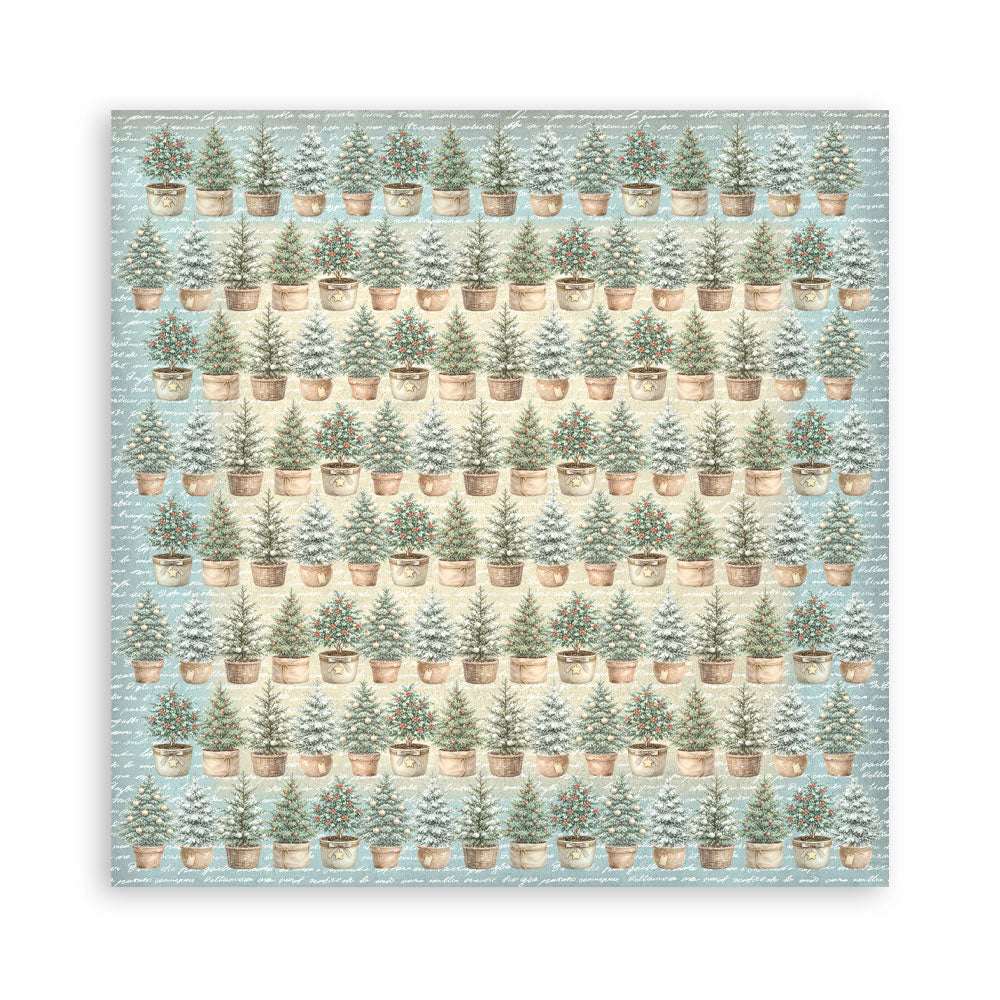 Stamperia White Christmas 12 x 12 Inch Maxi Background Paper Pack by Cristina Radovan - SBBL191