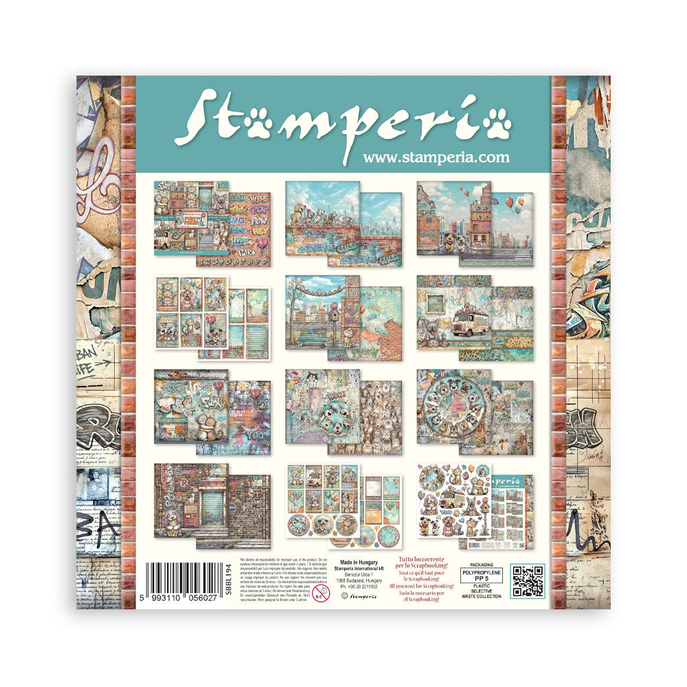 Stamperia Furry Friends 2 12x12 Inch Paper Pack by Antonis Tzanidakis - SBBL194