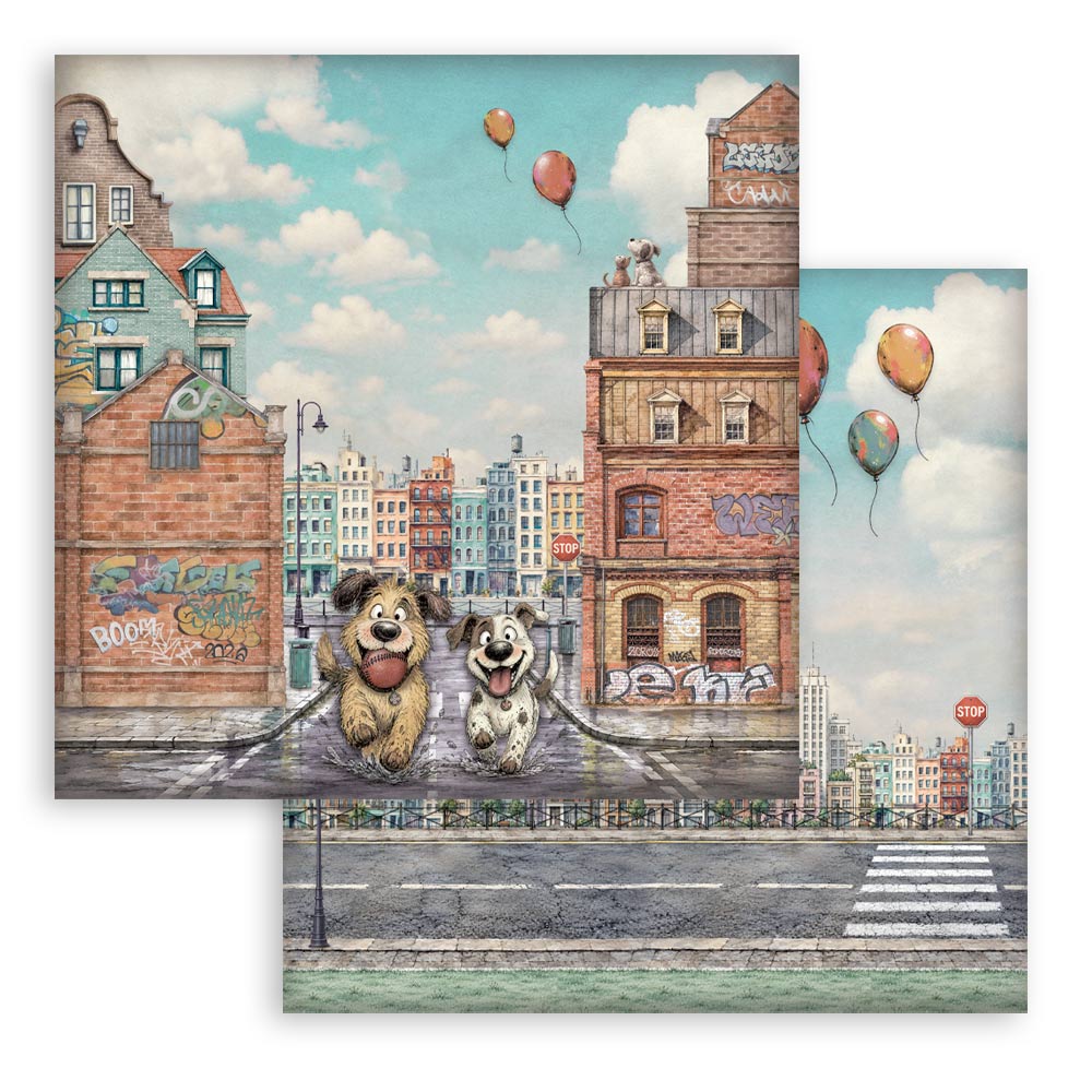 Stamperia Furry Friends 2 12x12 Inch Paper Pack by Antonis Tzanidakis - SBBL194