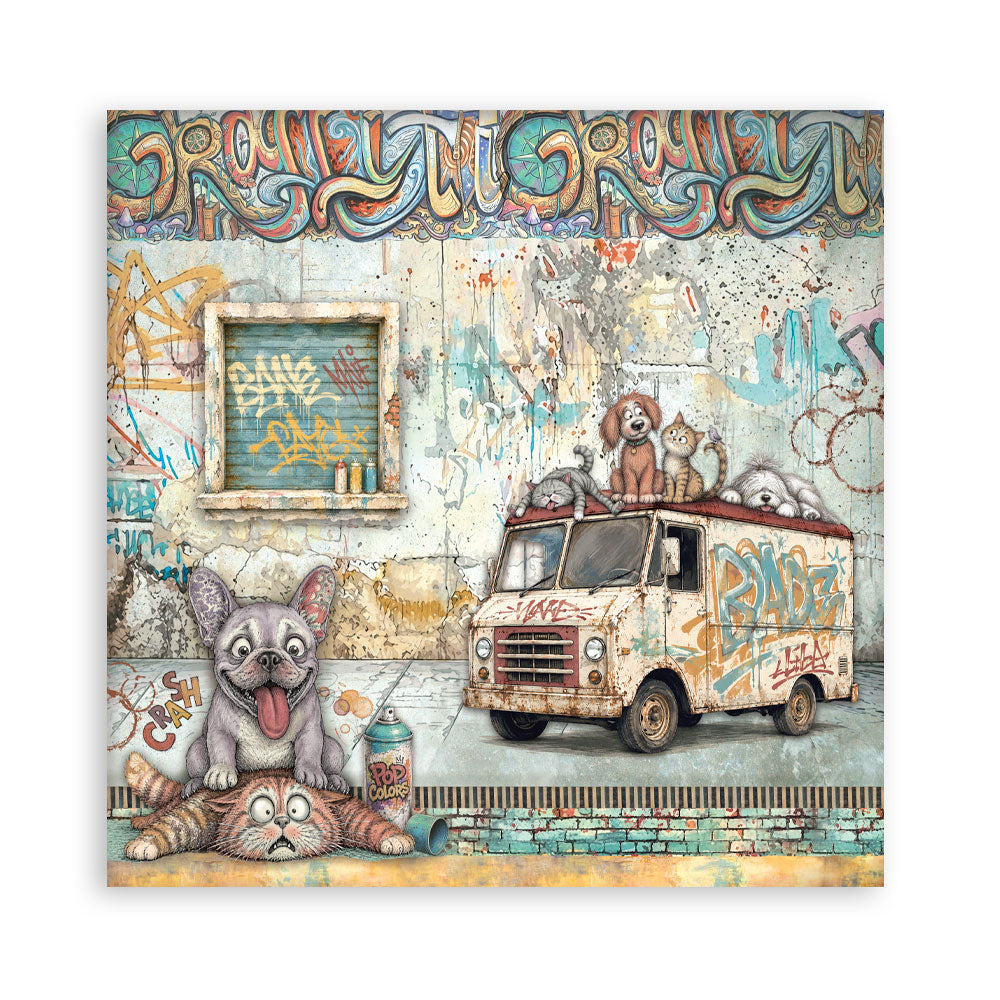 Stamperia Furry Friends 2 12x12 Inch Paper Pack by Antonis Tzanidakis - SBBL194