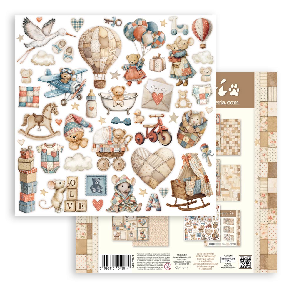 Stamperia Baby 12×12 Inch Mini Pad (SBBM001)