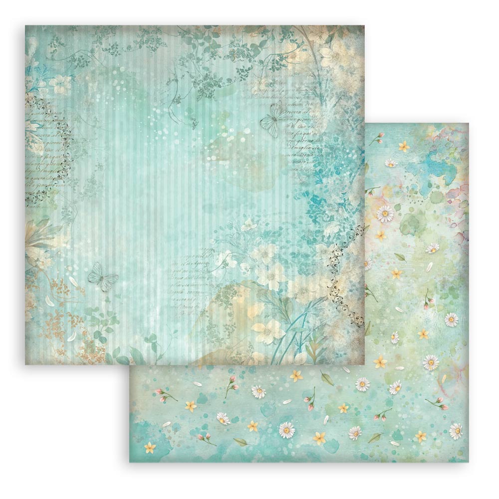 Stamperia Daisy Art 8x8 Inch Paper Pack Maxi Background Selection (SBBS139)