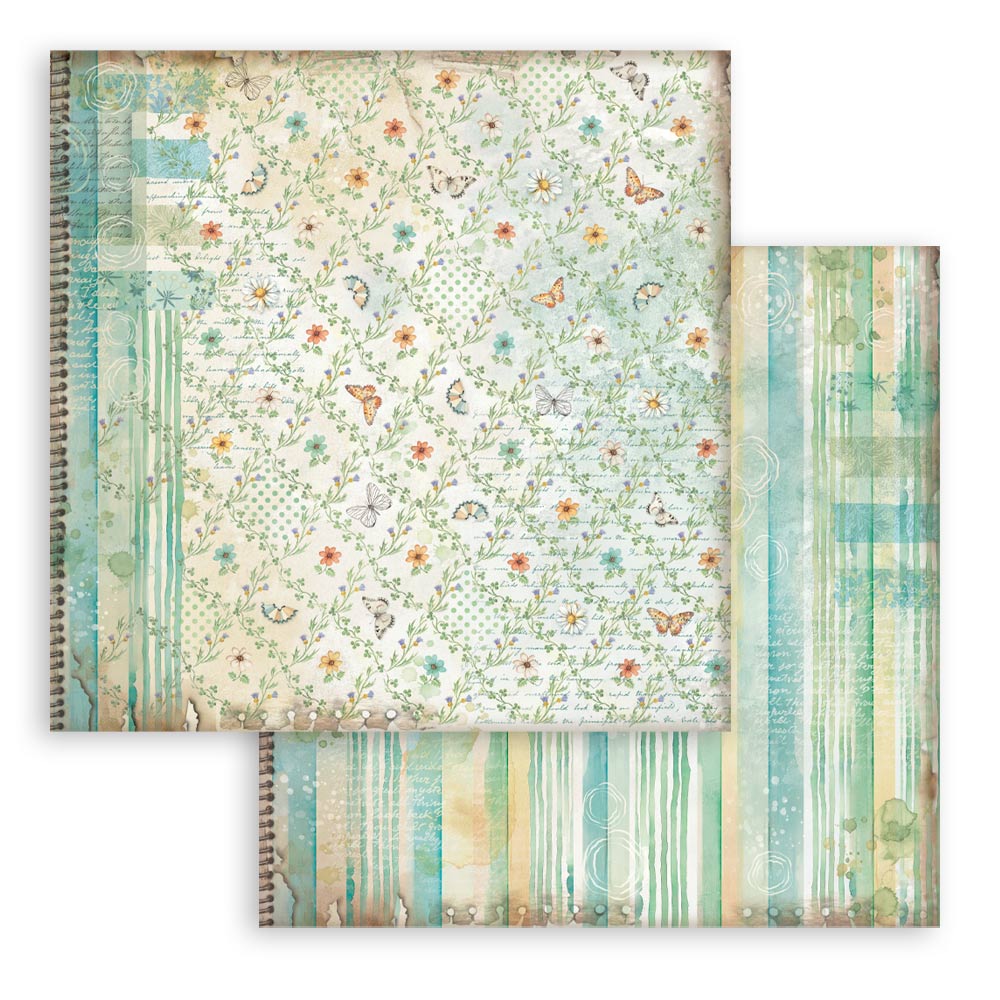 Stamperia Daisy Art 8x8 Inch Paper Pack Maxi Background Selection (SBBS139)