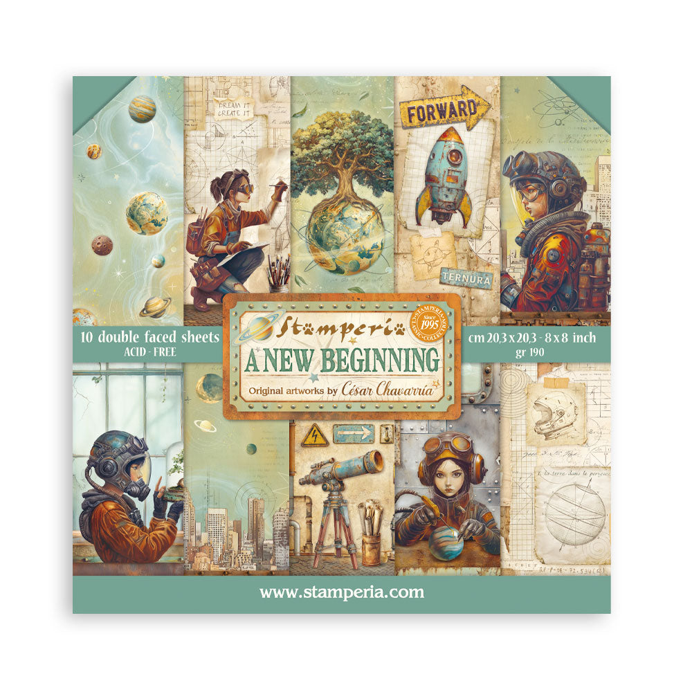 Stamperia A New Beginning 8x8 Inch Paper Pack Double Face (SBBS140)