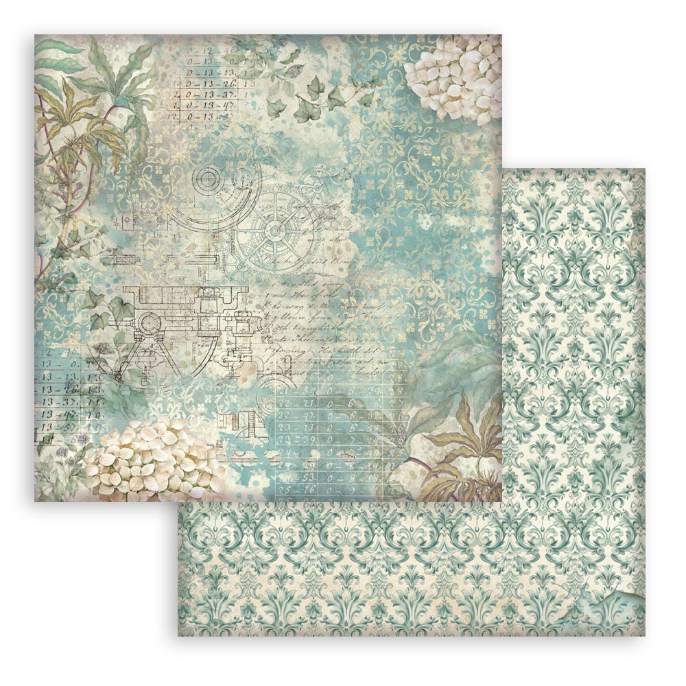 Stamperia Gardens of Time 8x8 Maxi Background Pad (SBBS142)