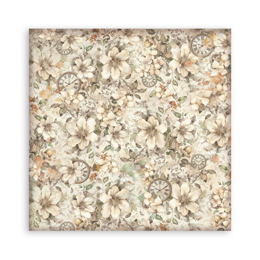 Stamperia Gardens of Time 8x8 Maxi Background Pad (SBBS142)