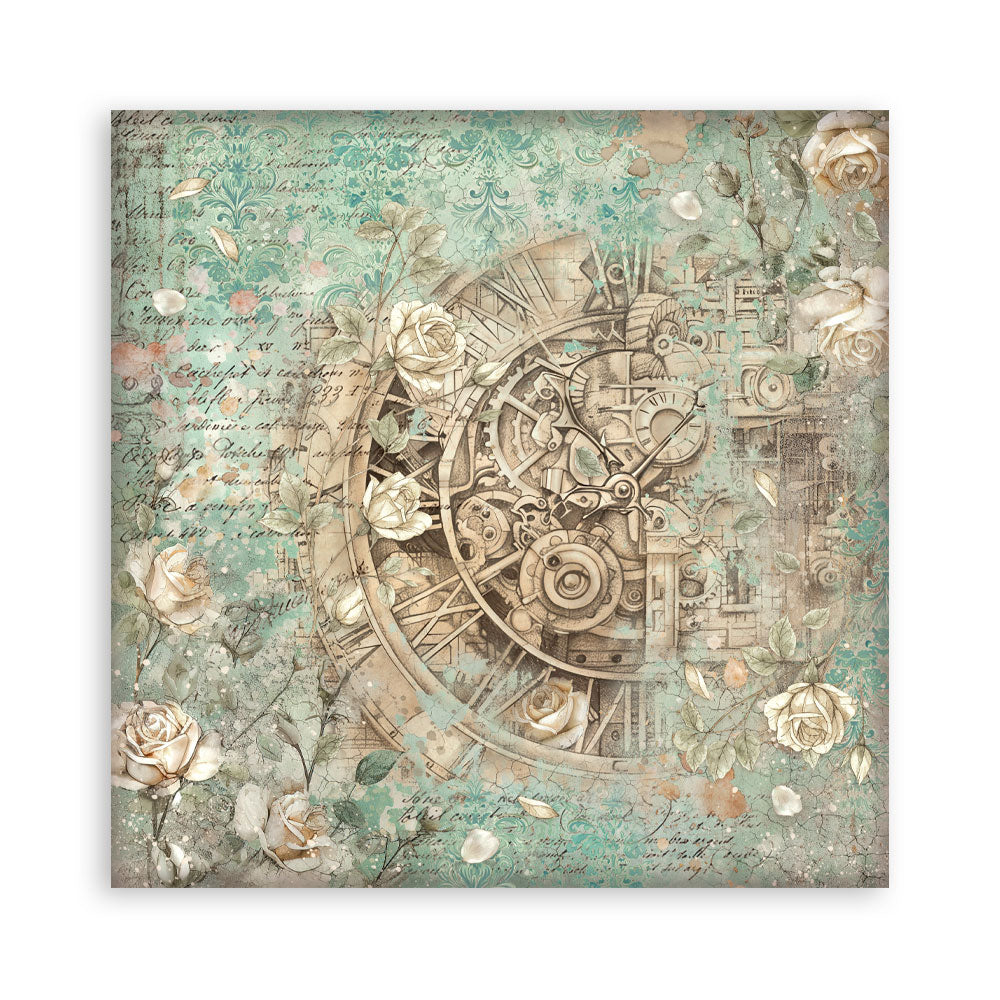 Stamperia Gardens of Time 8x8 Maxi Background Pad (SBBS142)