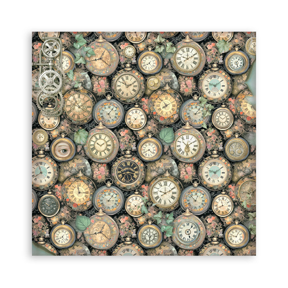 Stamperia Gardens of Time 8x8 Maxi Background Pad (SBBS142)