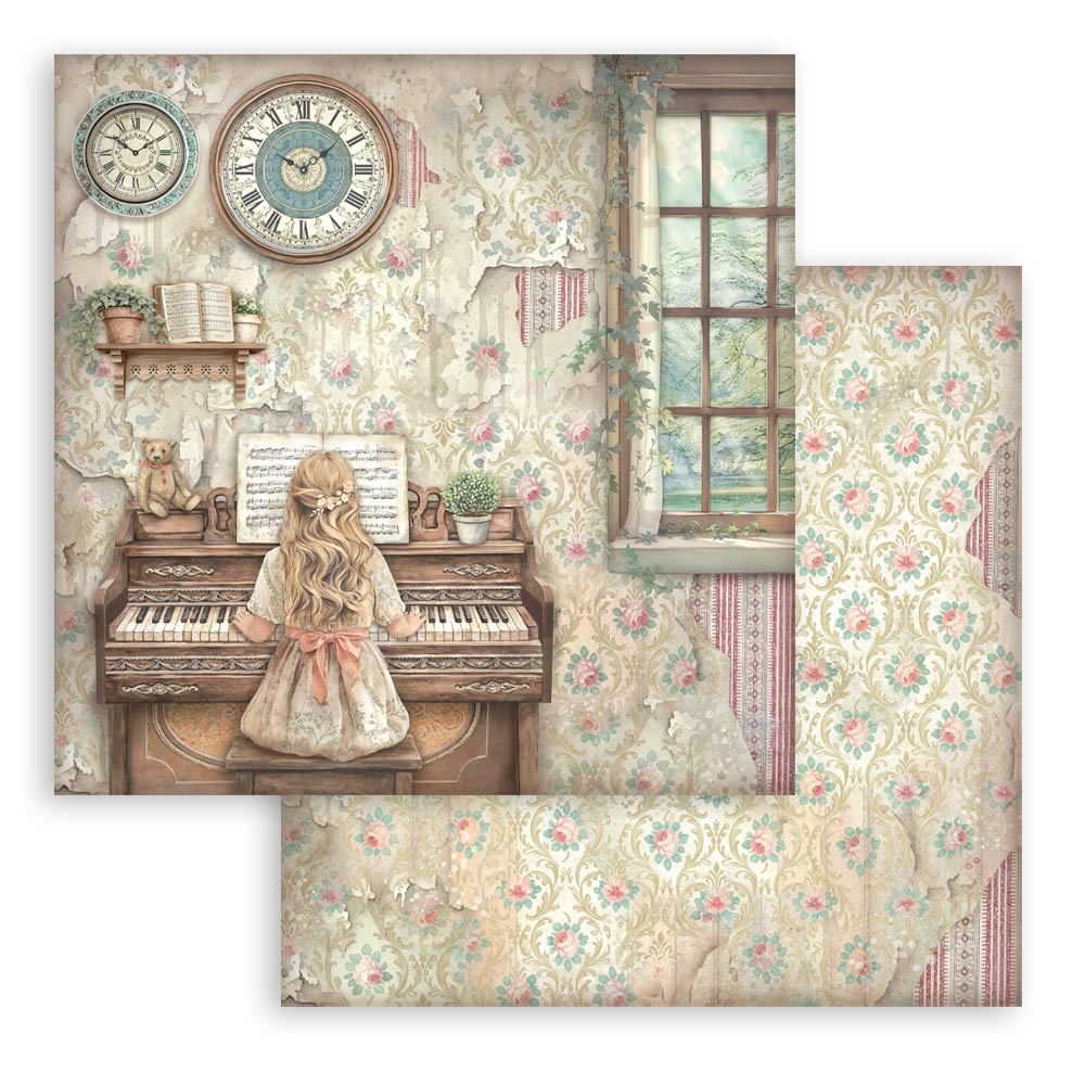Stamperia Symphony 8x8 Inch Paper Pack by Sara Alcobendas (SBBS144)