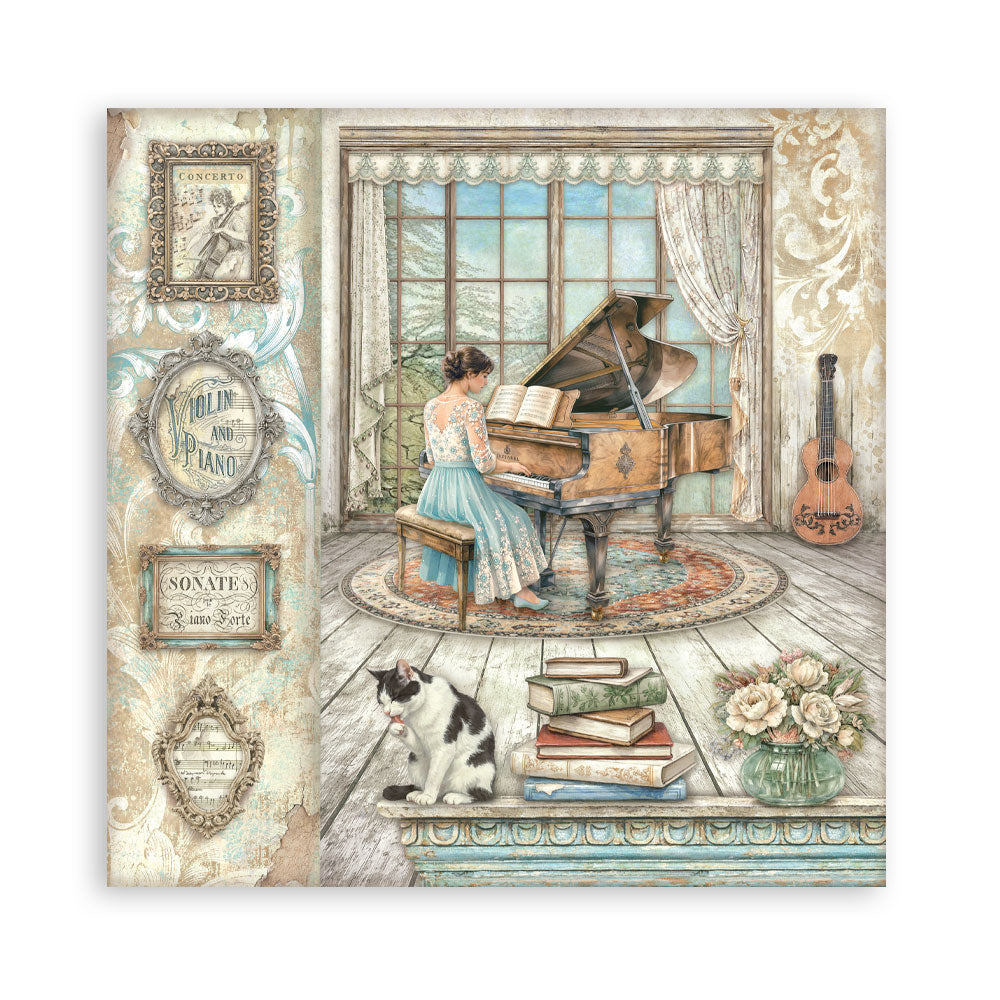 Stamperia Symphony 8x8 Inch Paper Pack by Sara Alcobendas (SBBS144)