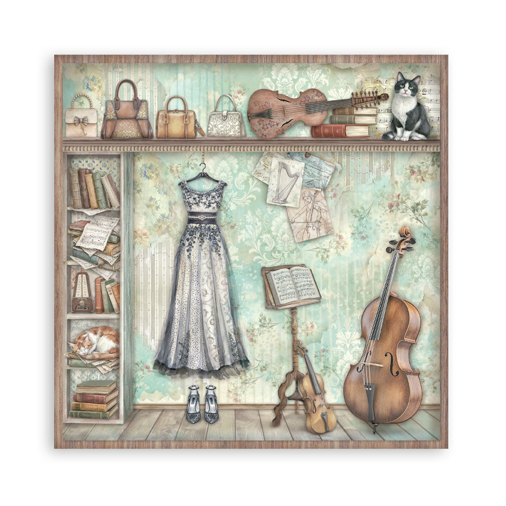 Stamperia Symphony 8x8 Inch Paper Pack by Sara Alcobendas (SBBS144)