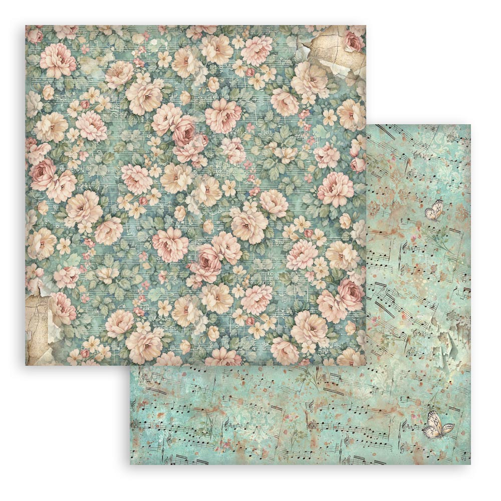 Stamperia Symphony 8x8 Inch Paper Pack Maxi Background Selection by Sara Alcobendas (SBBS145)