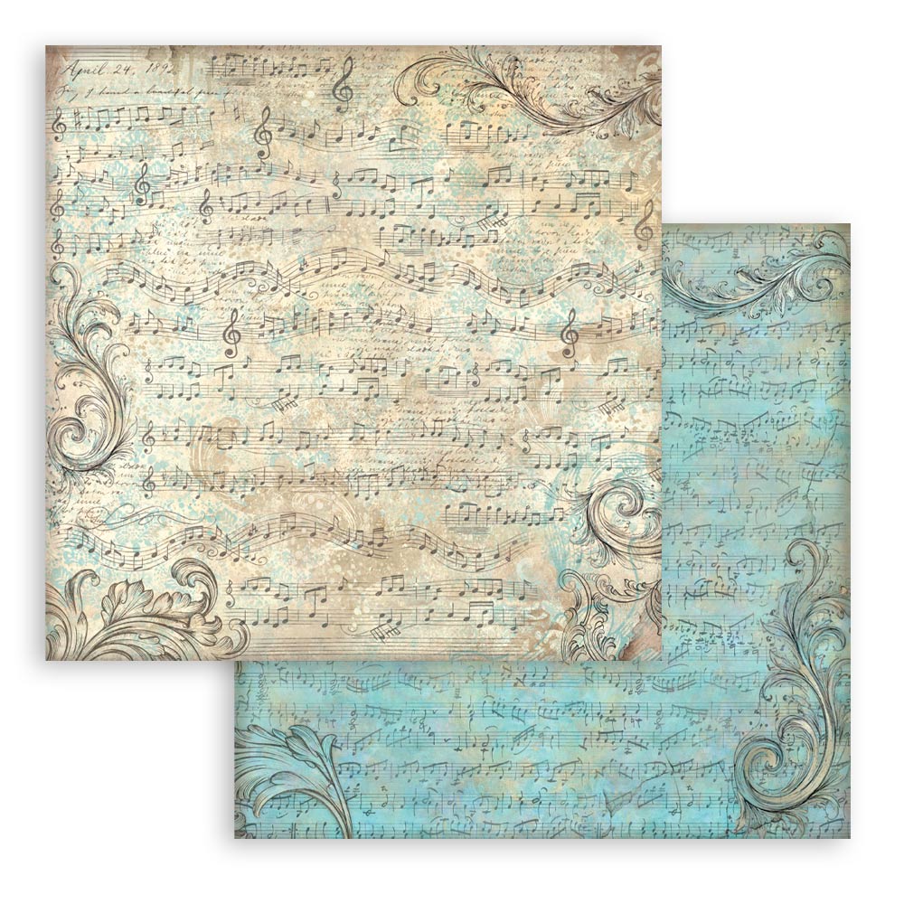 Stamperia Symphony 8x8 Inch Paper Pack Maxi Background Selection by Sara Alcobendas (SBBS145)