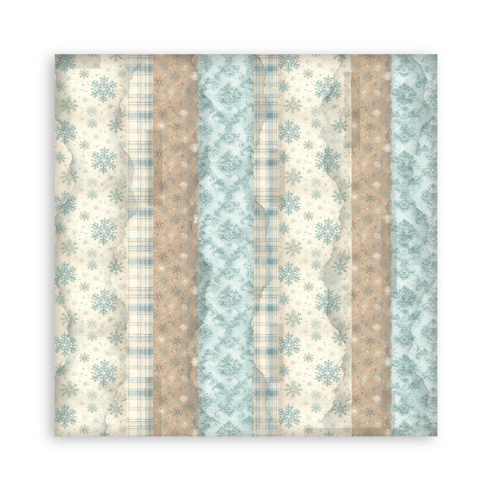 Stamperia White Christmas 8 x 8 Inch Maxi Background Paper Pack by Cristina Radovan - SBBS147