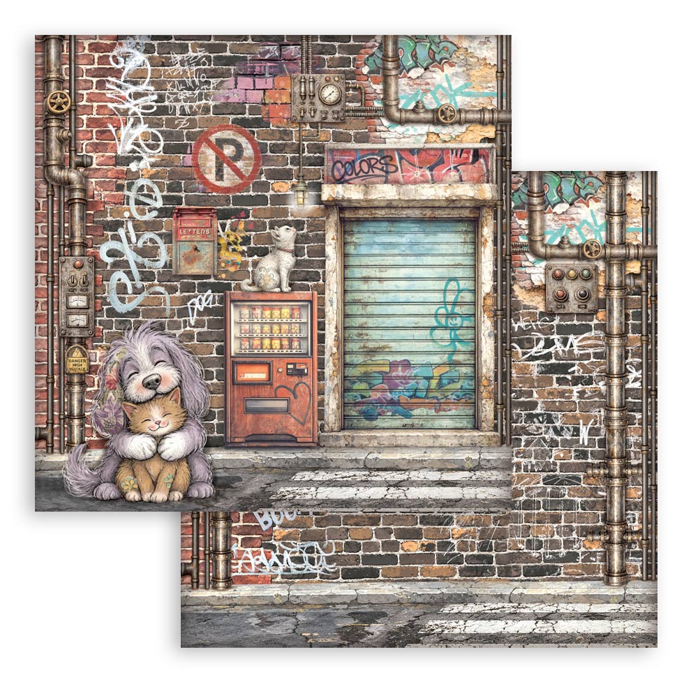 Stamperia Furry Friends 2 8x8 Inch Paper Pack by Antonis Tzanidakis - SBBS150