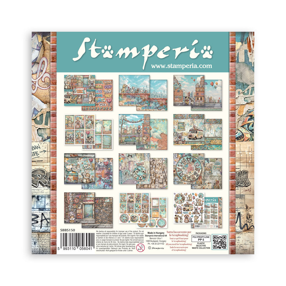 Stamperia Furry Friends 2 8x8 Inch Paper Pack by Antonis Tzanidakis - SBBS150