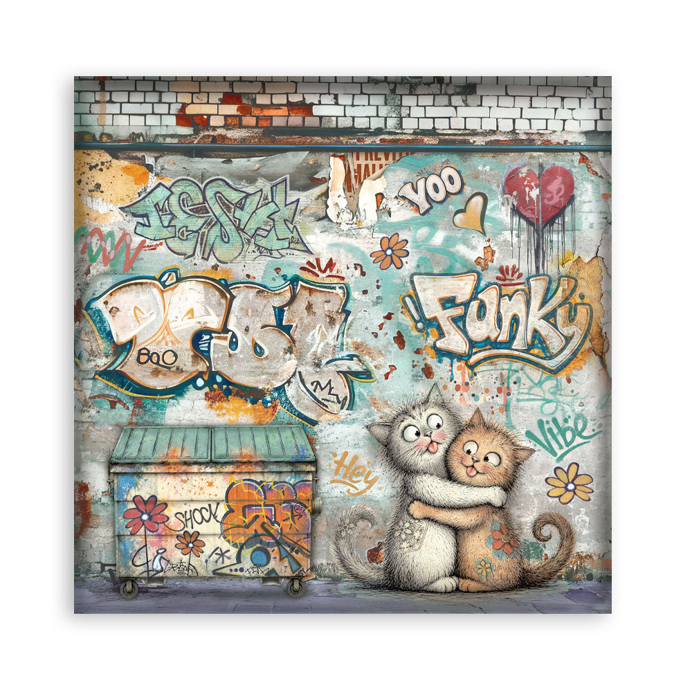 Stamperia Furry Friends 2 8x8 Inch Paper Pack by Antonis Tzanidakis - SBBS150