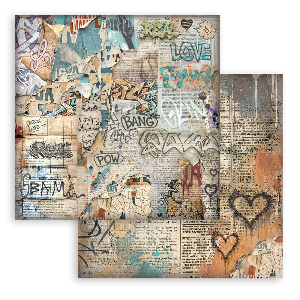 Stamperia Furry Friends 2 8x8 Inch Paper Pack Maxi Background Selection by Antonis Tzanidakis - SBBS151