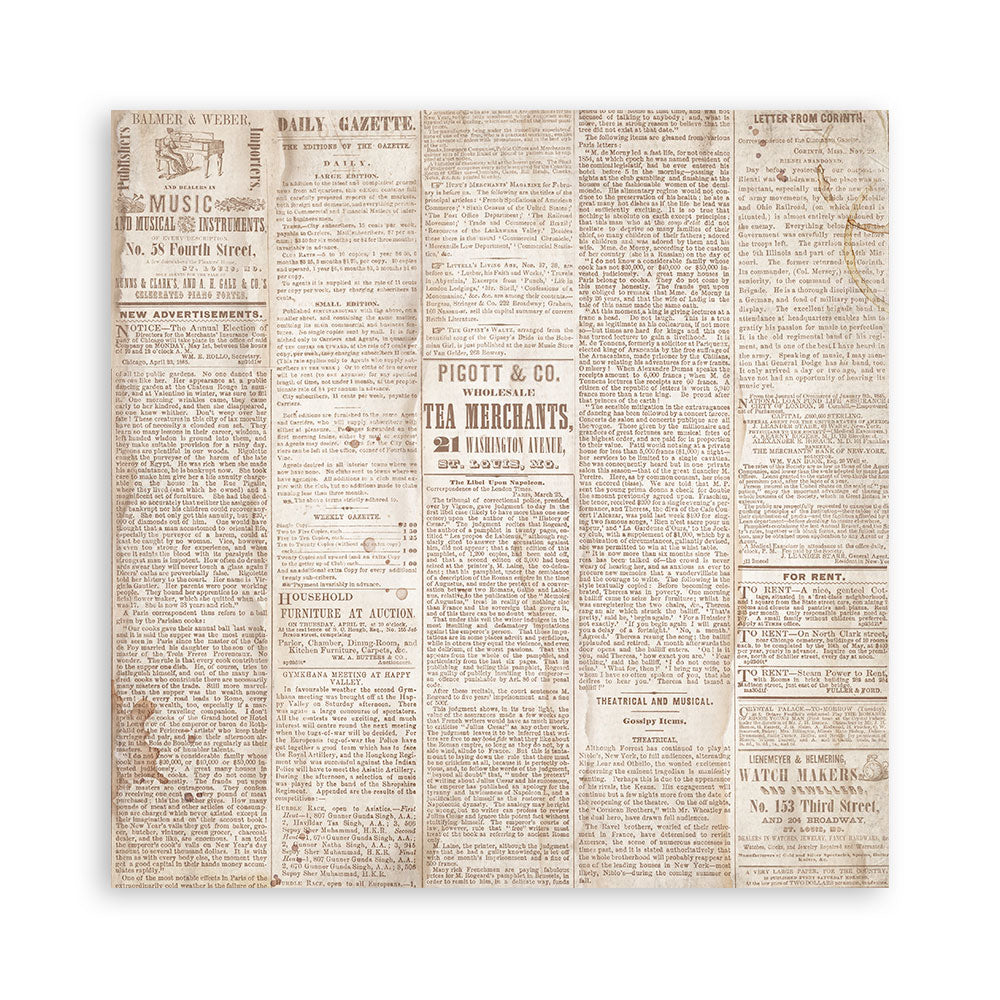 Stamperia Quiet Days 8x8 Maxi Paper Pack (SBBSXB19)