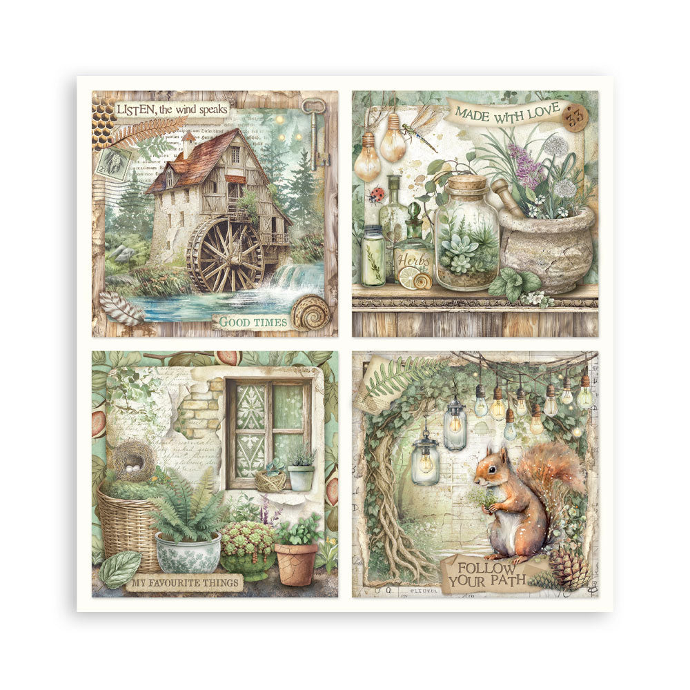 Stamperia Herbarium Silvae 8×8 Maxi Paper Pack Single Face (SBBSXB20)