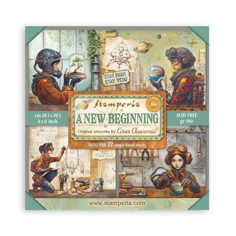 Stamperia A New Beginning 8x8 Inch Paper Pack Single Face (SBBSXB23)