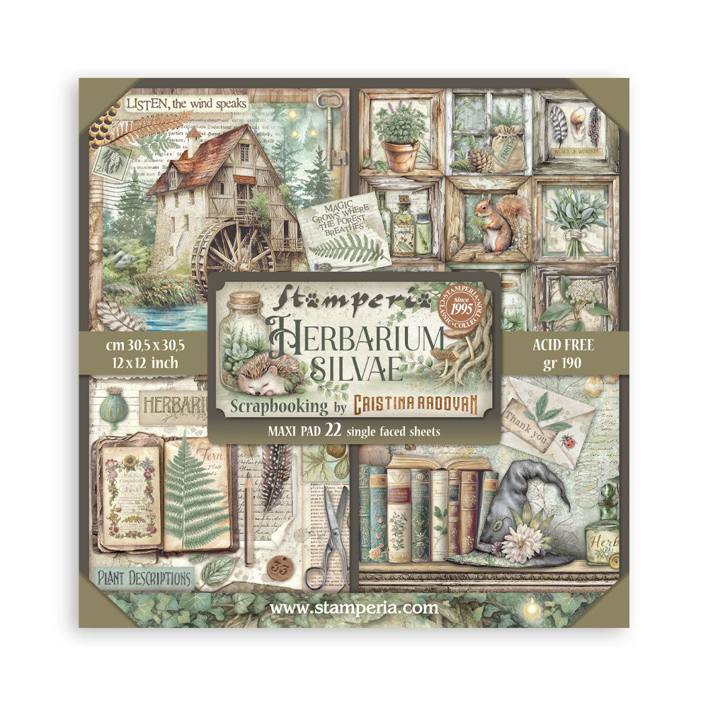 Stamperia Herbarium Silvae 12×12 Maxi Paper Pack Single Face (SBBXLB32)