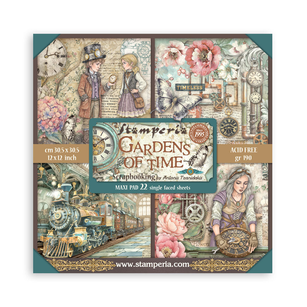 Stamperia Gardens of Time 12x12 Maxi Single Face (SBBXLB36)