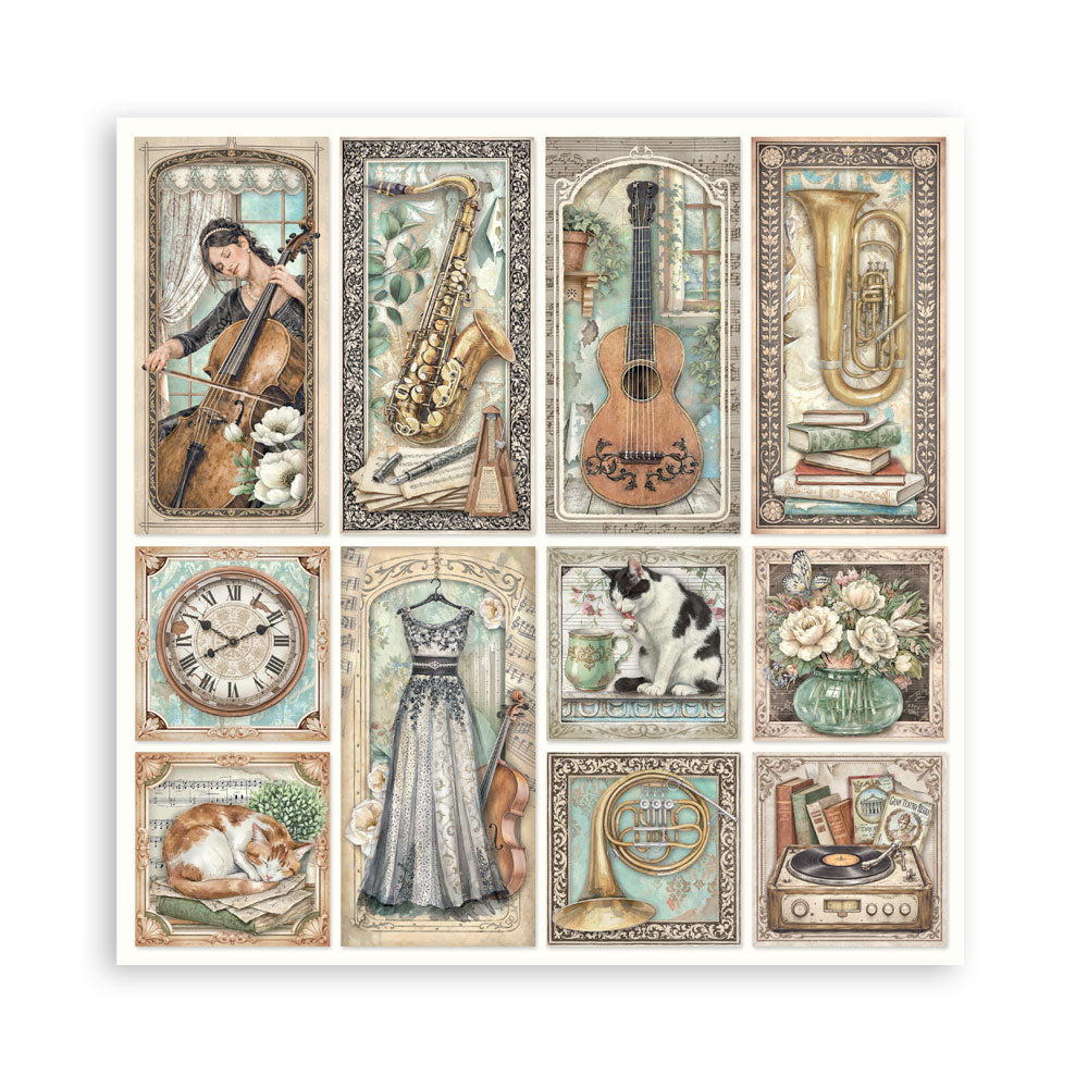 Stamperia Symphony 12x12 Inch Paper Pack (Single Face) by Sara Alcobendas (SBBXLB38)