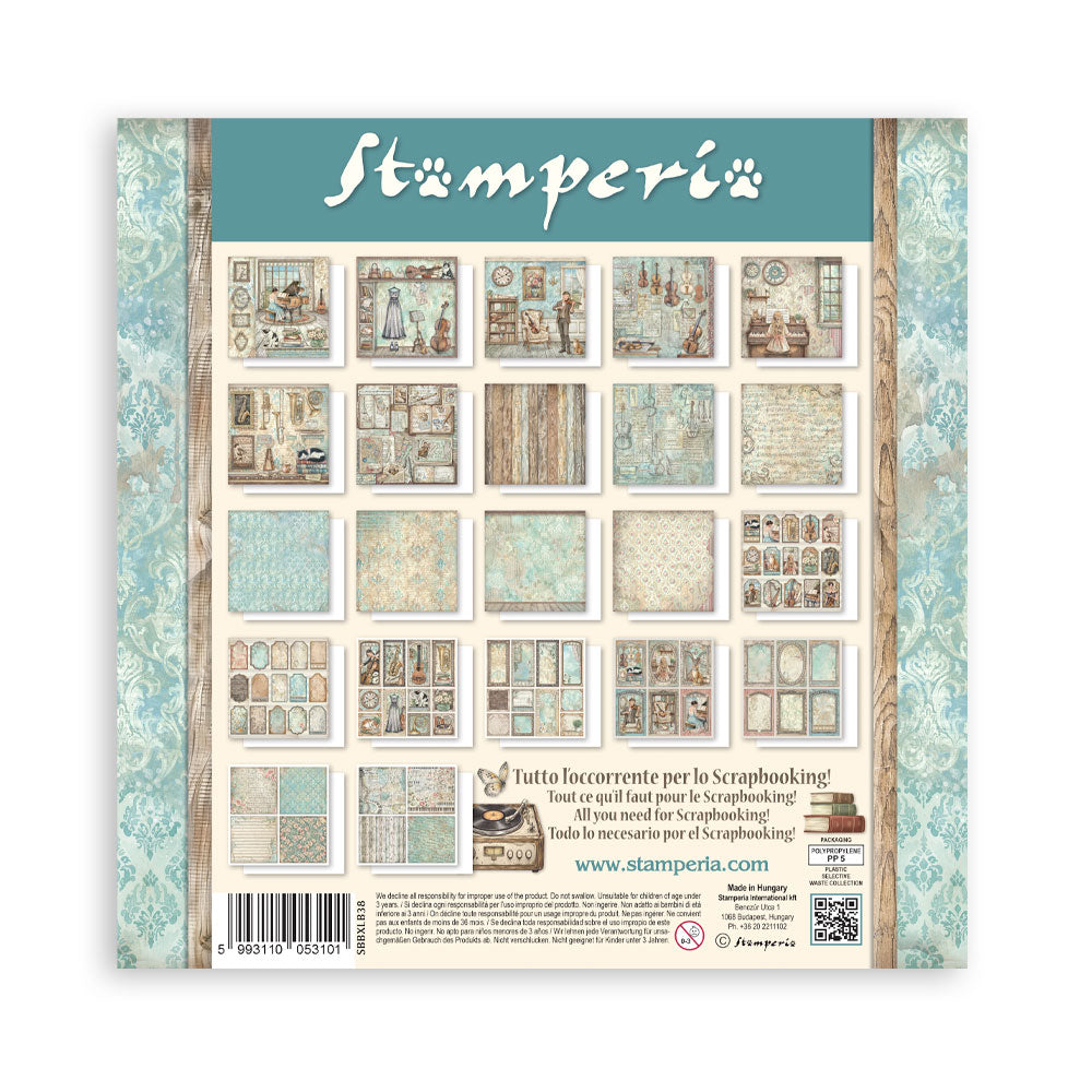 Stamperia Symphony 12x12 Inch Paper Pack (Single Face) by Sara Alcobendas (SBBXLB38)