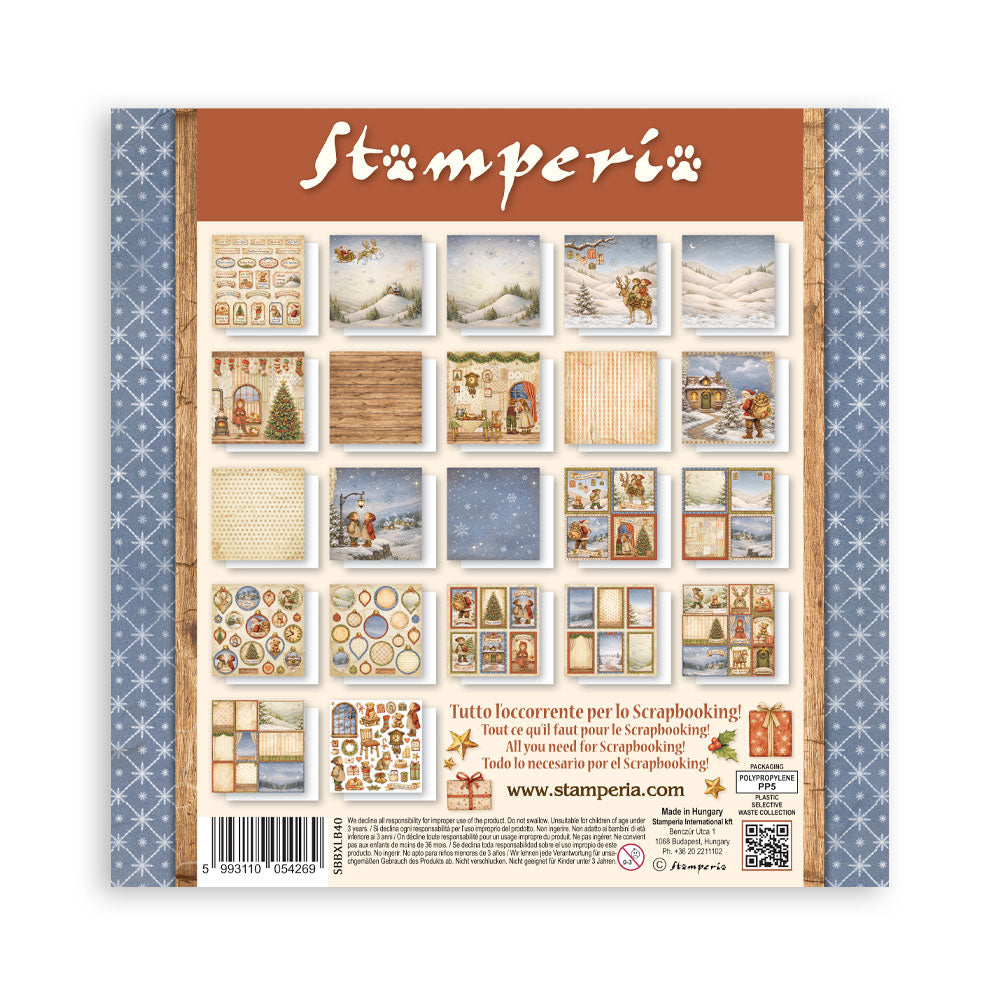 Stamperia Silent Night 12 x 12 Inch Single Face Paper Pack - SBBXLB40