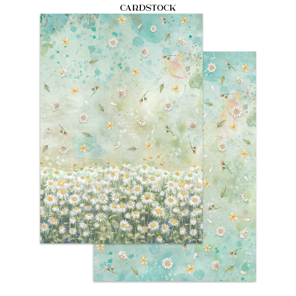 Stamperia Daisy Art Junk Journal Stickers, Backgrounds, Cut-Outs (SBJK14)