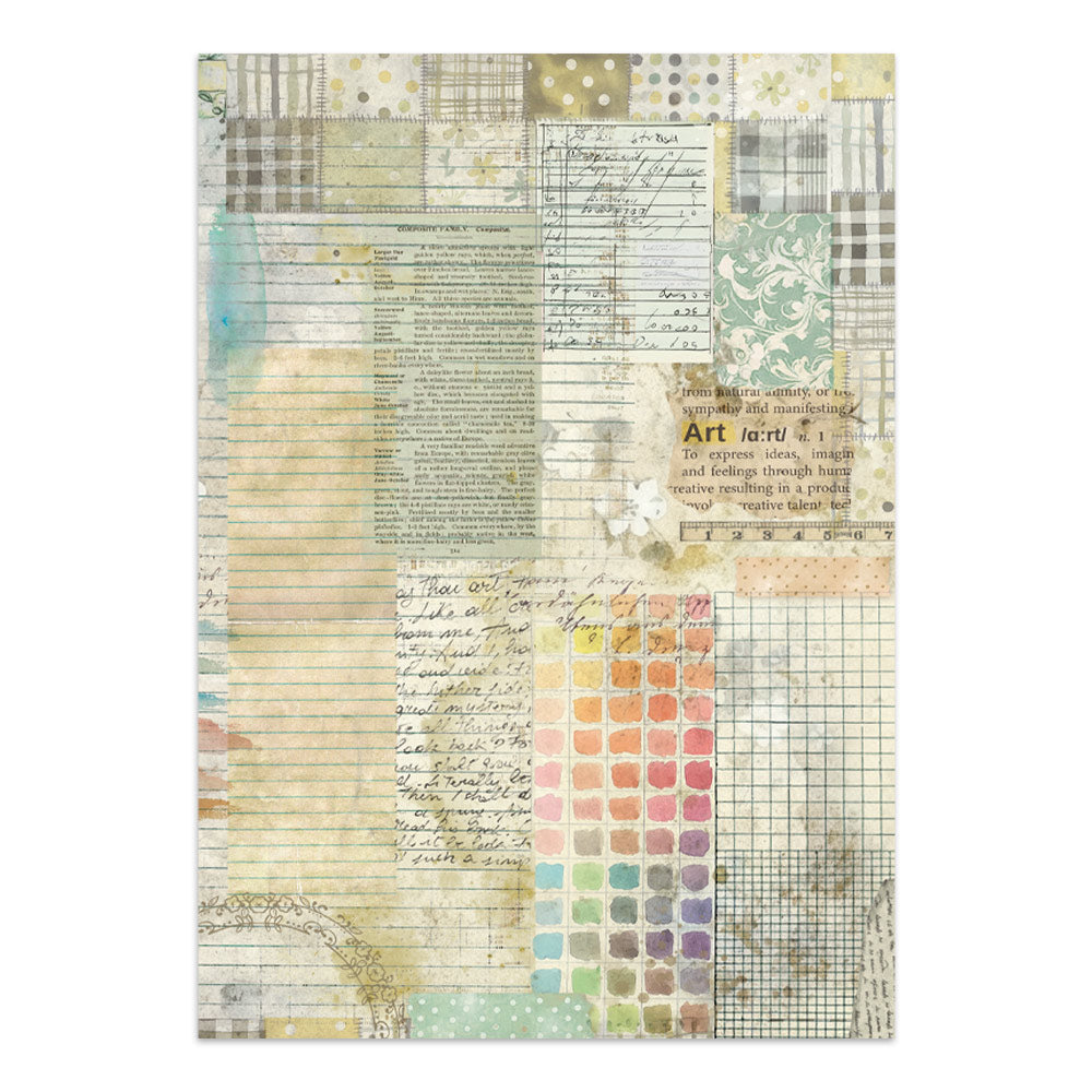 Stamperia Daisy Art Junk Journal Stickers, Backgrounds, Cut-Outs (SBJK14)