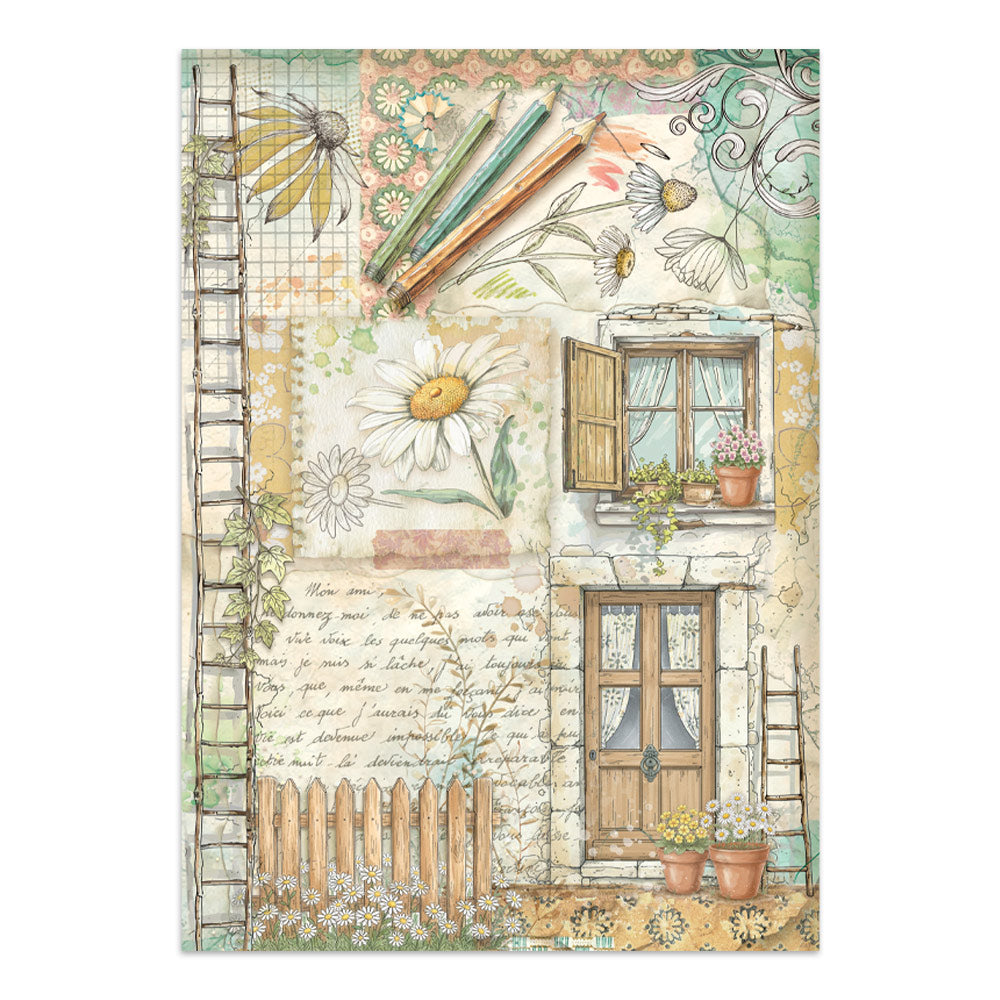 Stamperia Daisy Art Junk Journal Stickers, Backgrounds, Cut-Outs (SBJK14)