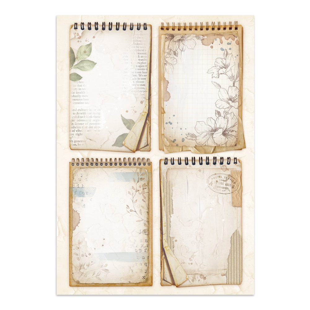 Stamperia Secret Diary Junk Journal Stickers, Backgrounds, Cut-Outs (SBJK15)