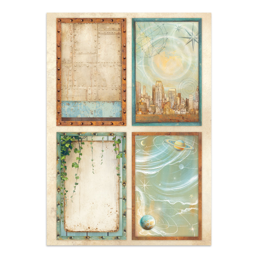Stamperia A New Beginning Junk Journal Stickers Backgrounds Cut-Outs (SBJK16)
