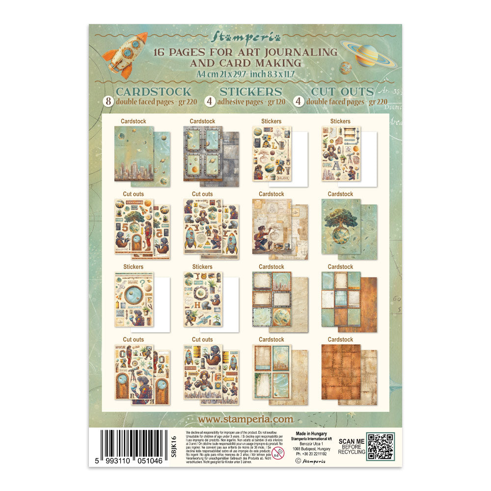 Stamperia A New Beginning Junk Journal Stickers Backgrounds Cut-Outs (SBJK16)