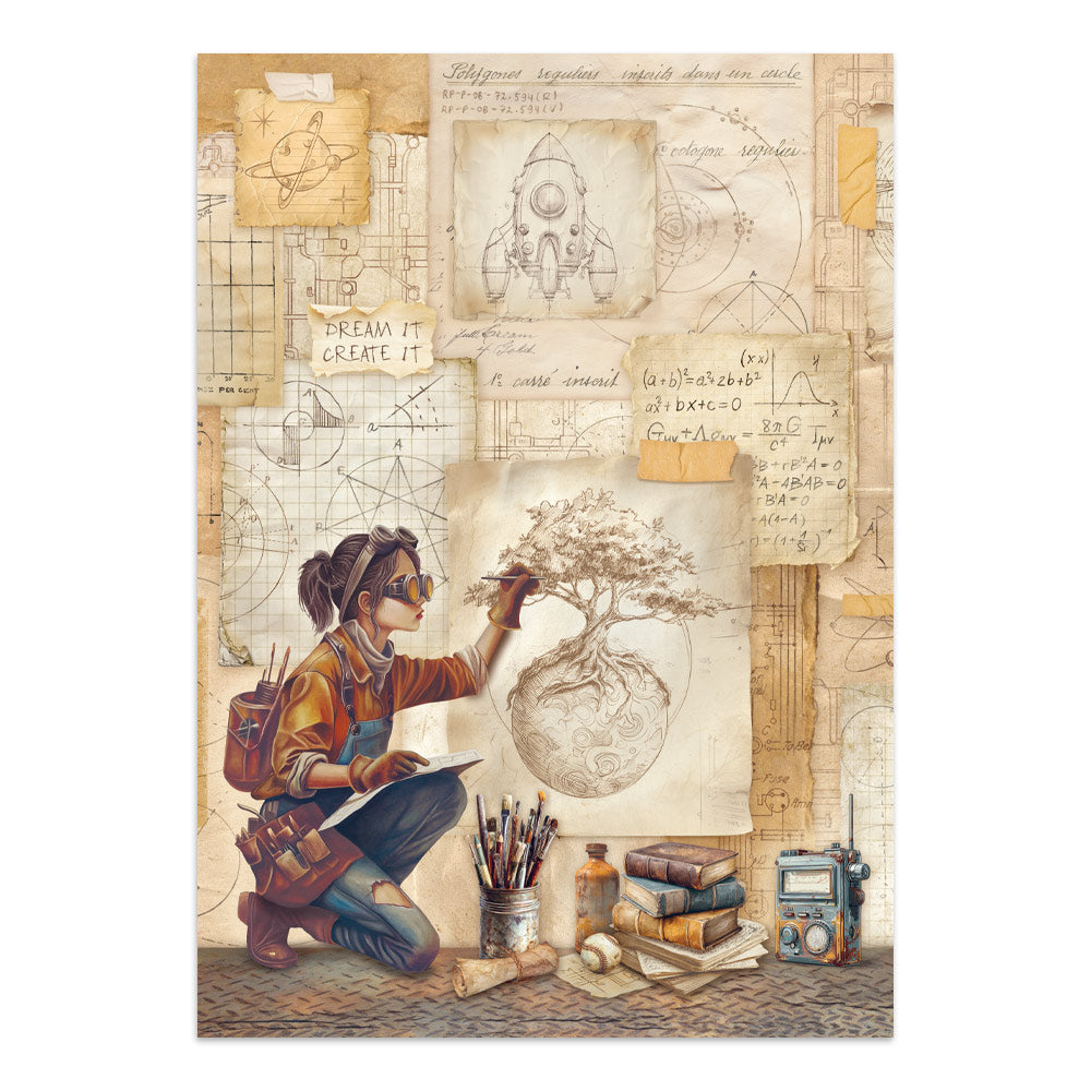 Stamperia A New Beginning Junk Journal Stickers Backgrounds Cut-Outs (SBJK16)