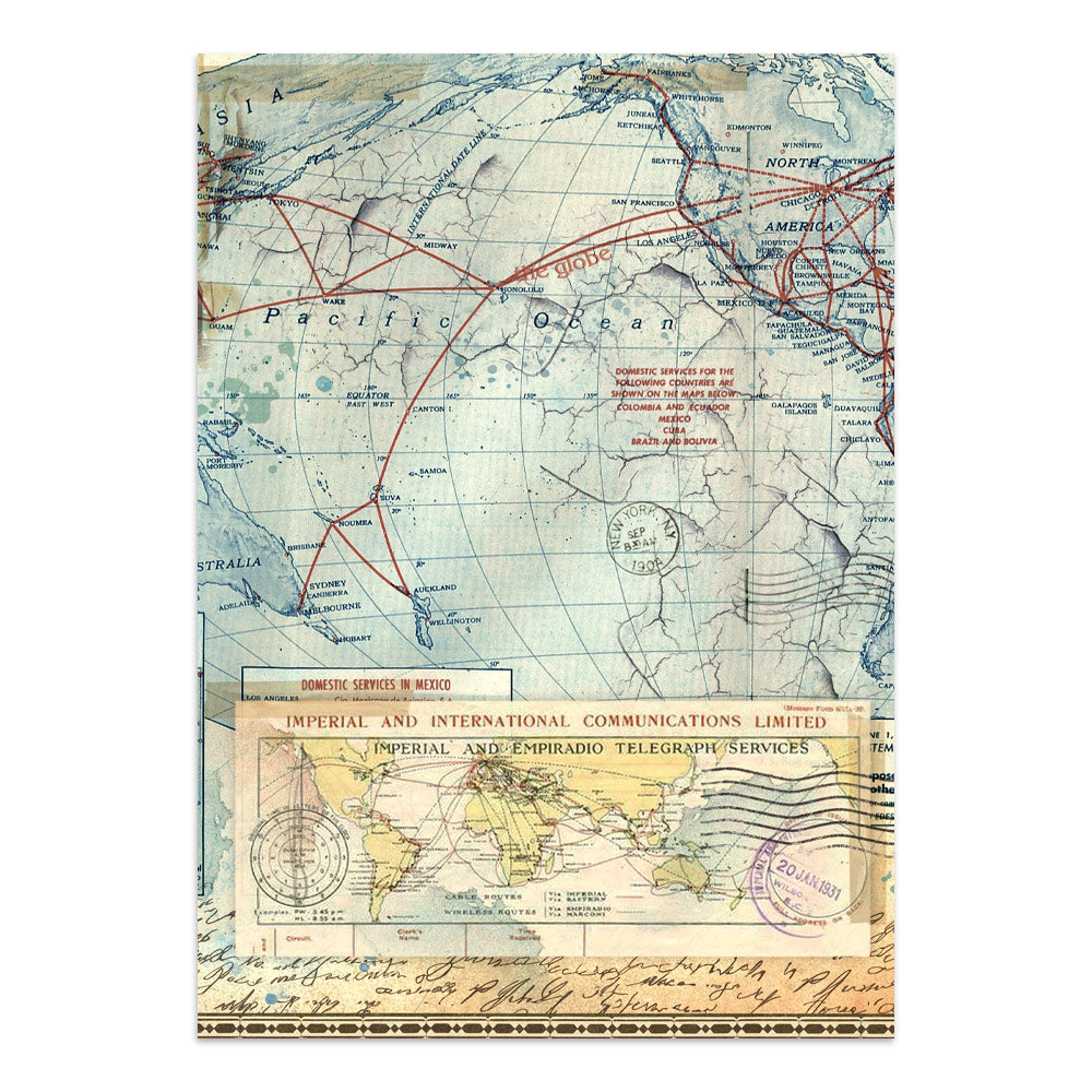 Stamperia Art of Travelling Junk Journal Stickers Backgrounds Cut-Outs (SBJK18)